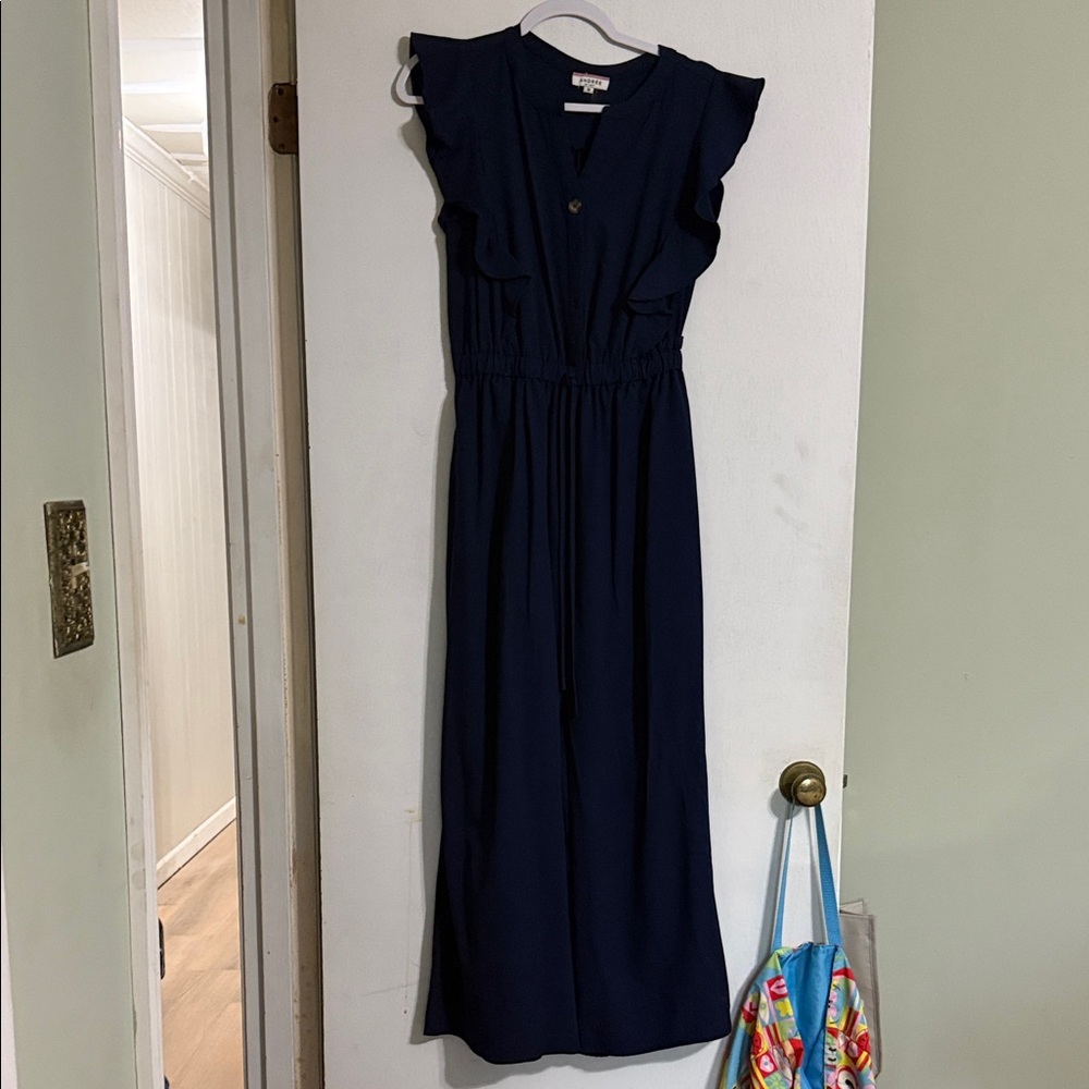 Elegant Navy Blue Women's Jumpsuit